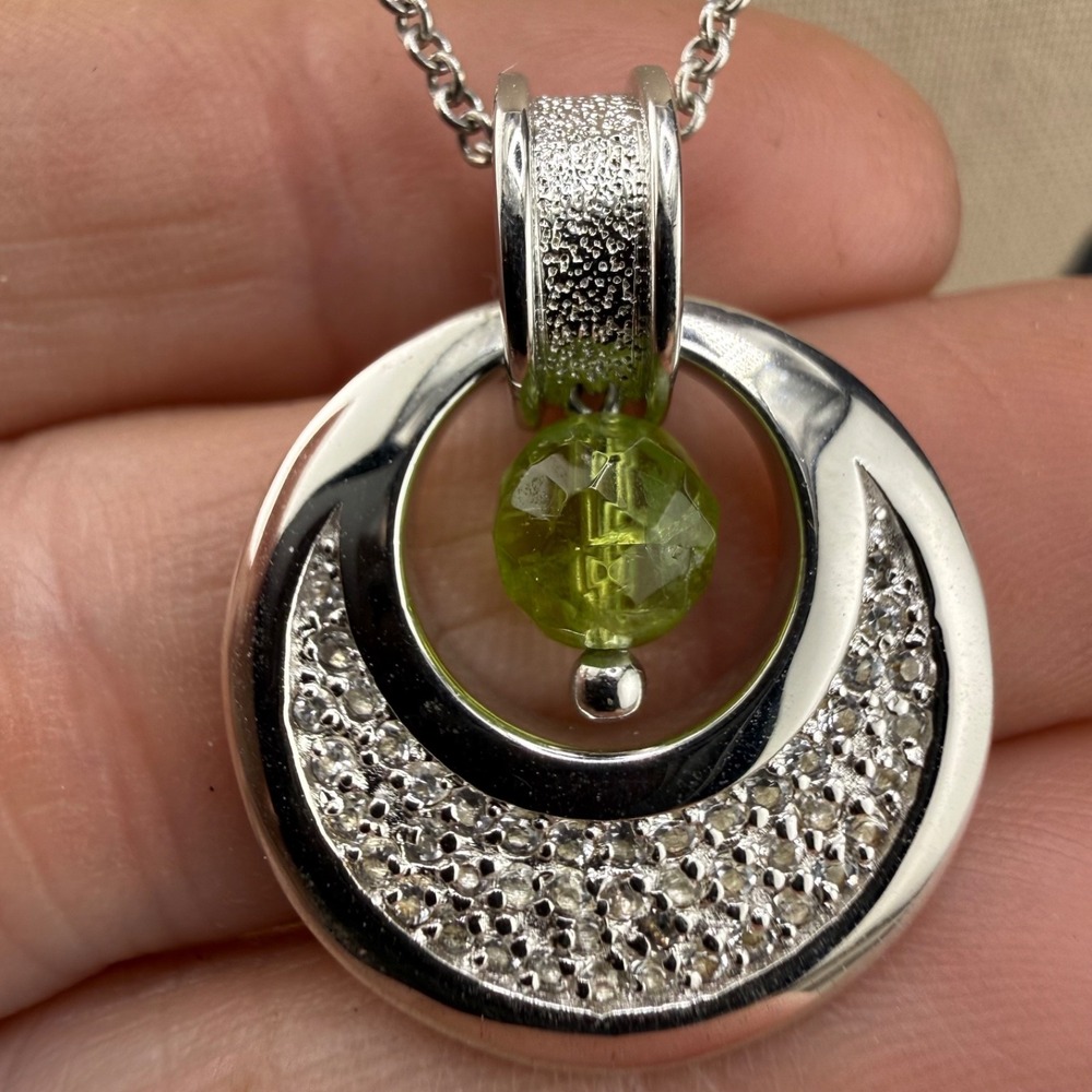 Lenox Necklace Silver Tone Good Luck Always 2010 Pendant 19"